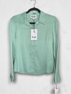 Rouje PALMYRA Pistache Green Blouse – NWT